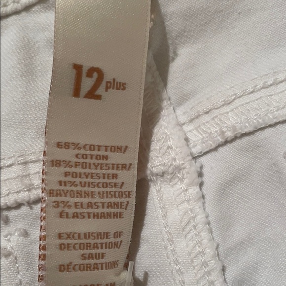 NWT Justice 12 Plus White Jean Shorts - Picture 5 of 7